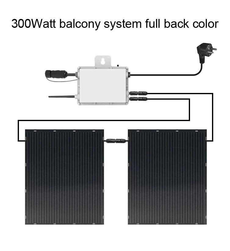 Flexible Panel Grid Balkonkraftwerk 800W 600W 1200 Watt Balcony Solar System Complete Kit