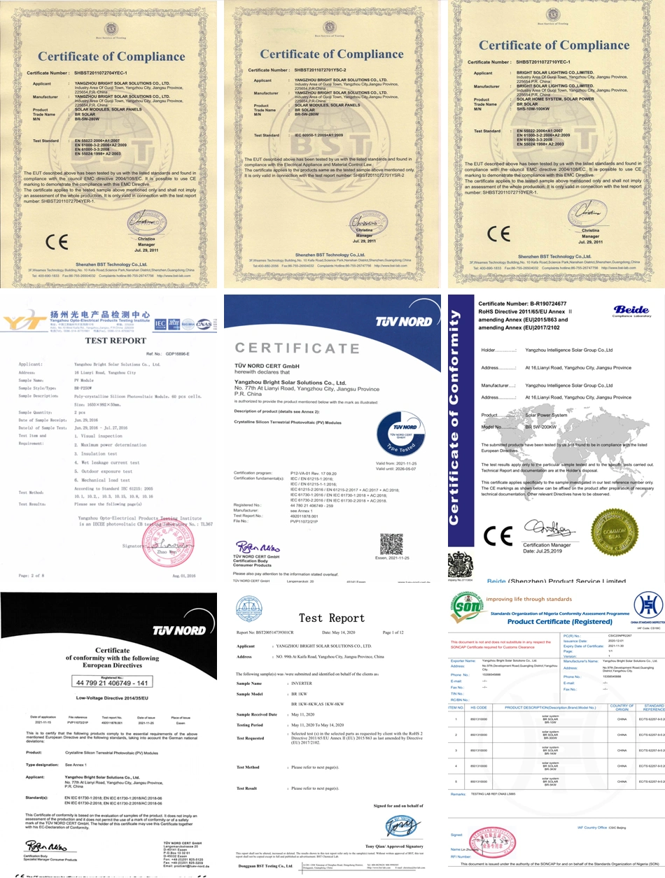 Wholesale Certificate Single 500W/540W/545W/555W Bifacial Perc Mono/Mini BIPV/PV Monocrystalline Flexible Solar Power Energy System Panel