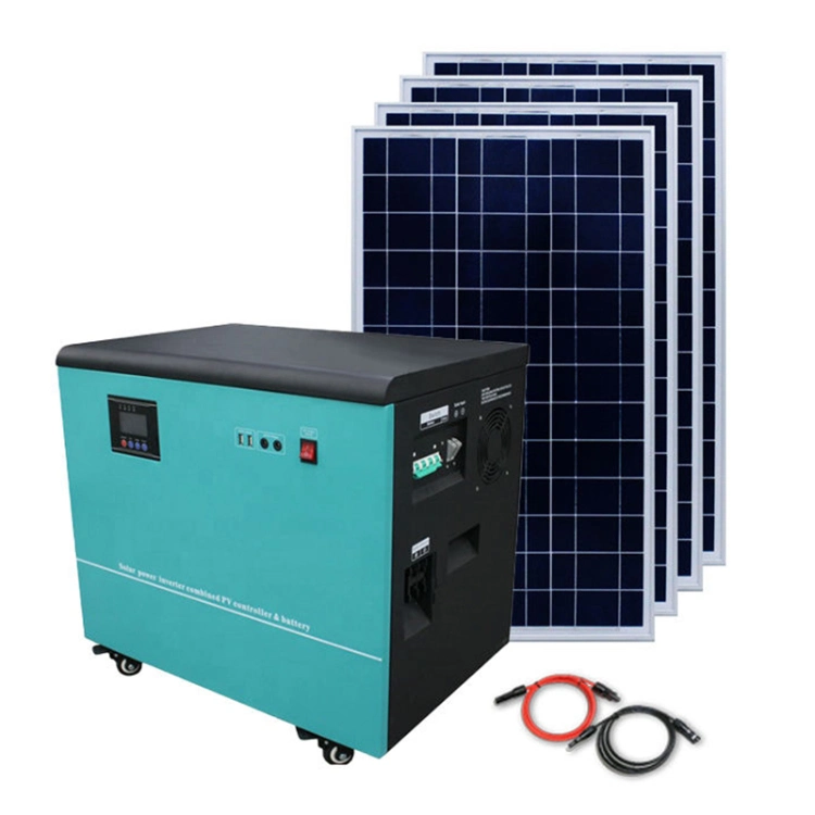 Hanse 5000W 6kw Solar Panel System All in One Container Solar Power Inverter Comblned PV Controller &Battery Kits for Home