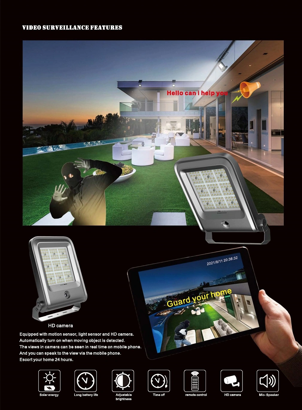 Hot Selling Street Light Integrated Induction Intelligent Remote Control Outdoor Rainproof LED Garden Lights Smart Solar Products